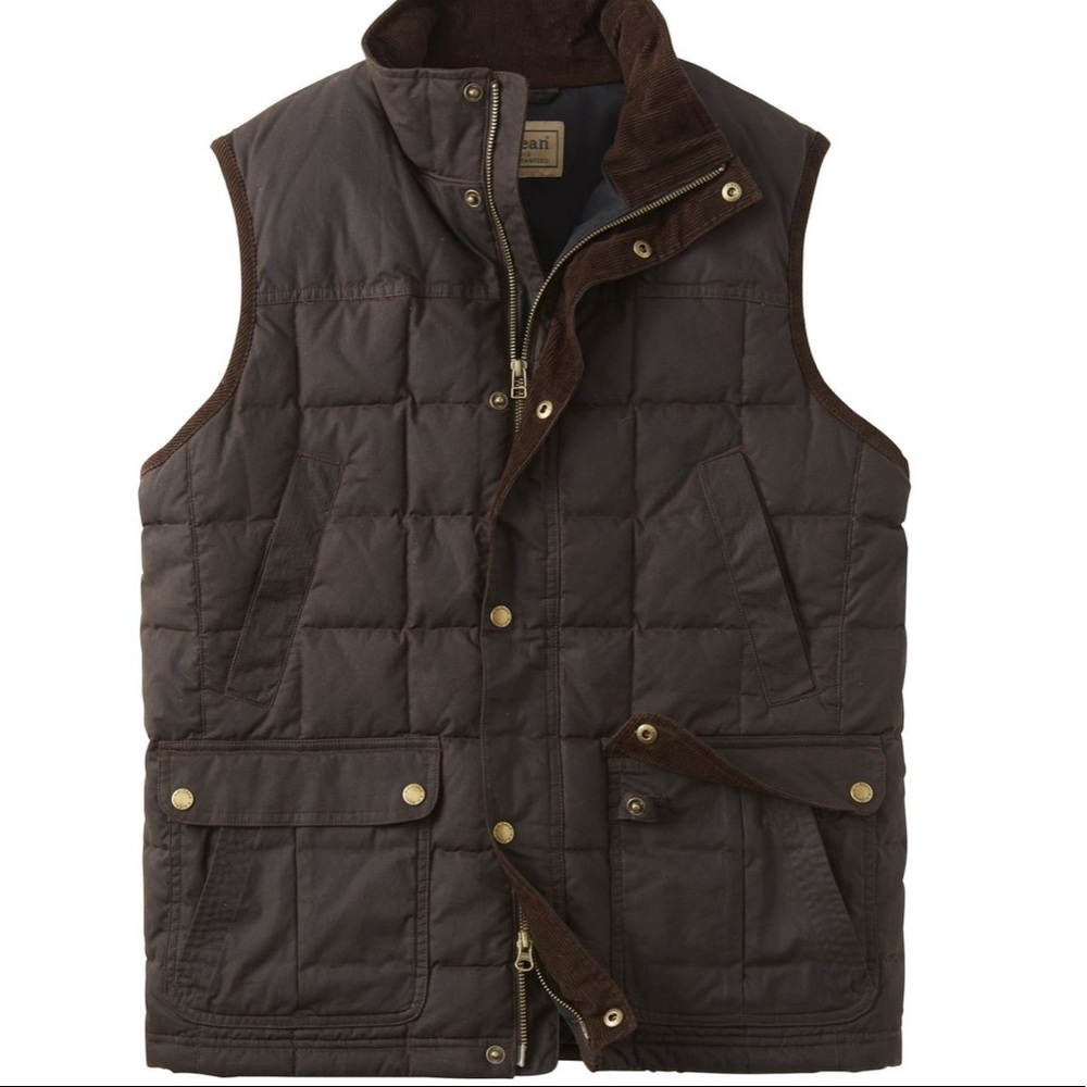 Men's L.L.Bean Upcountry Waxed Cotton Down Vest
